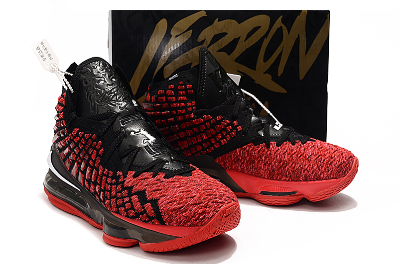 2019 Women Nike Lebron James 17 Black Red Shoes - Click Image to Close